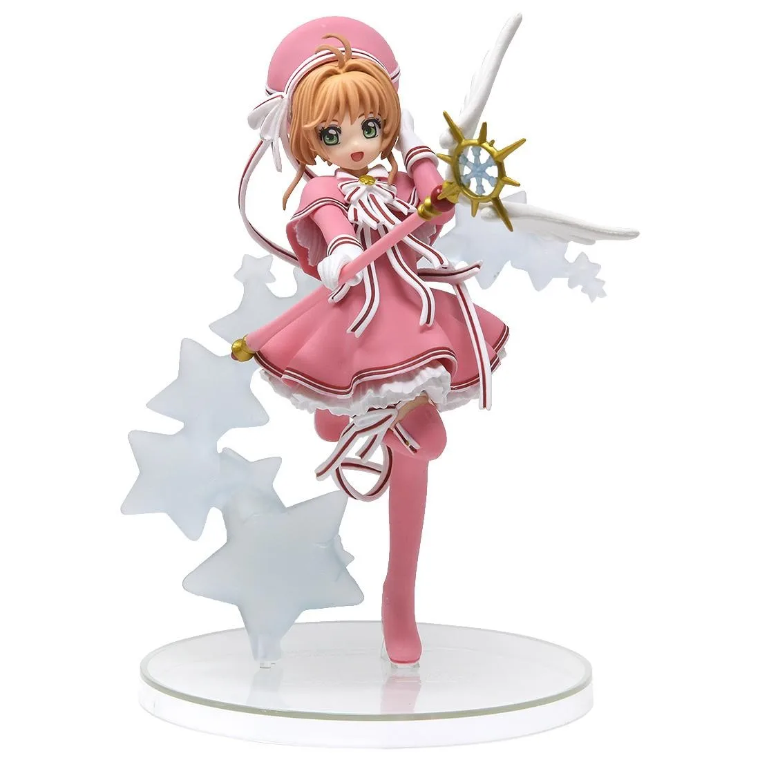 

2019 Cardcaptor Sakura pink Sakura Kinomoto Clear Card Ver. PVC Figure Collectible Model Toy figurine