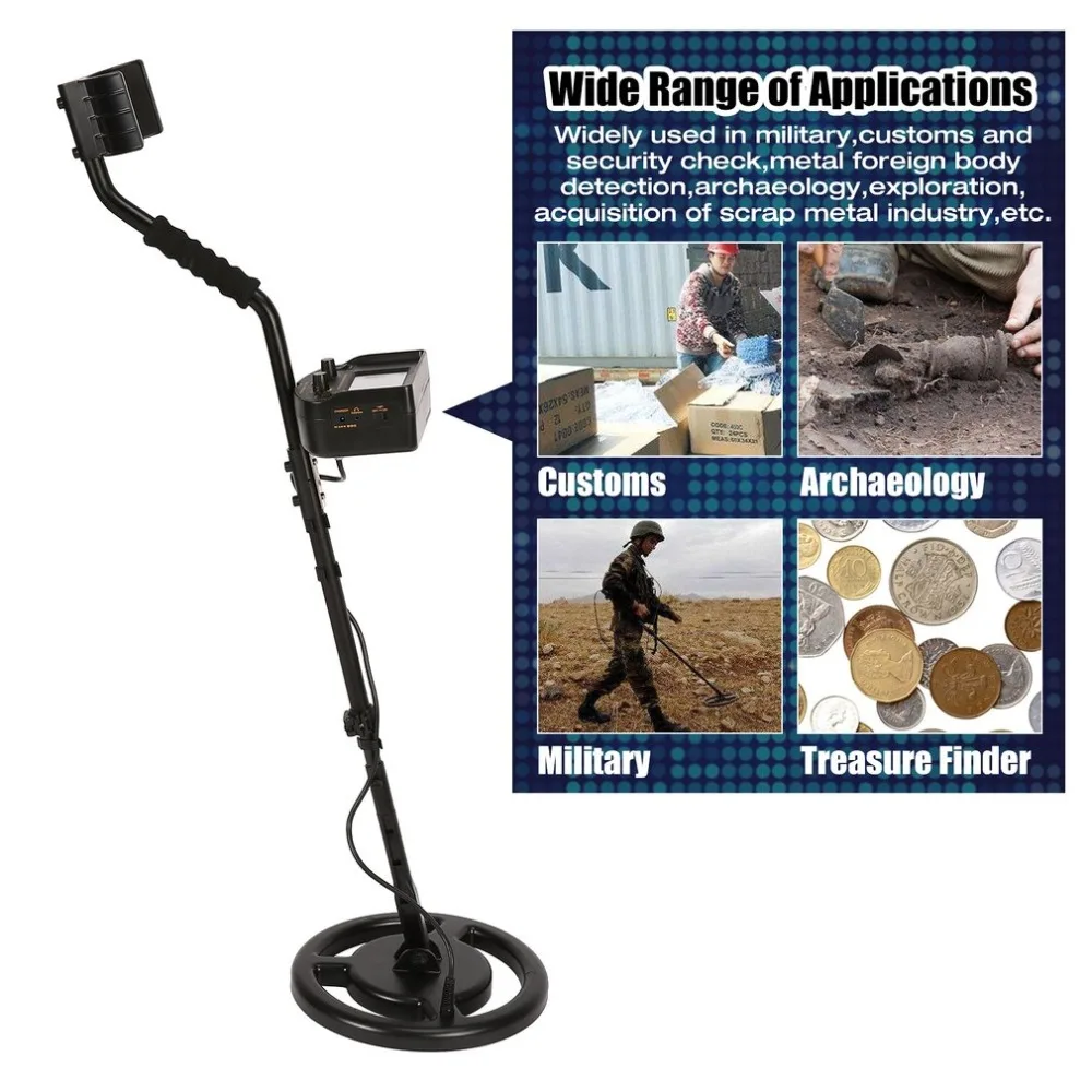 

SMART SENSOR AS924 Professional Underground Metal Detector Adjustable Gold Silver Finder Treasure Hunter Seeker 2.5m Depth