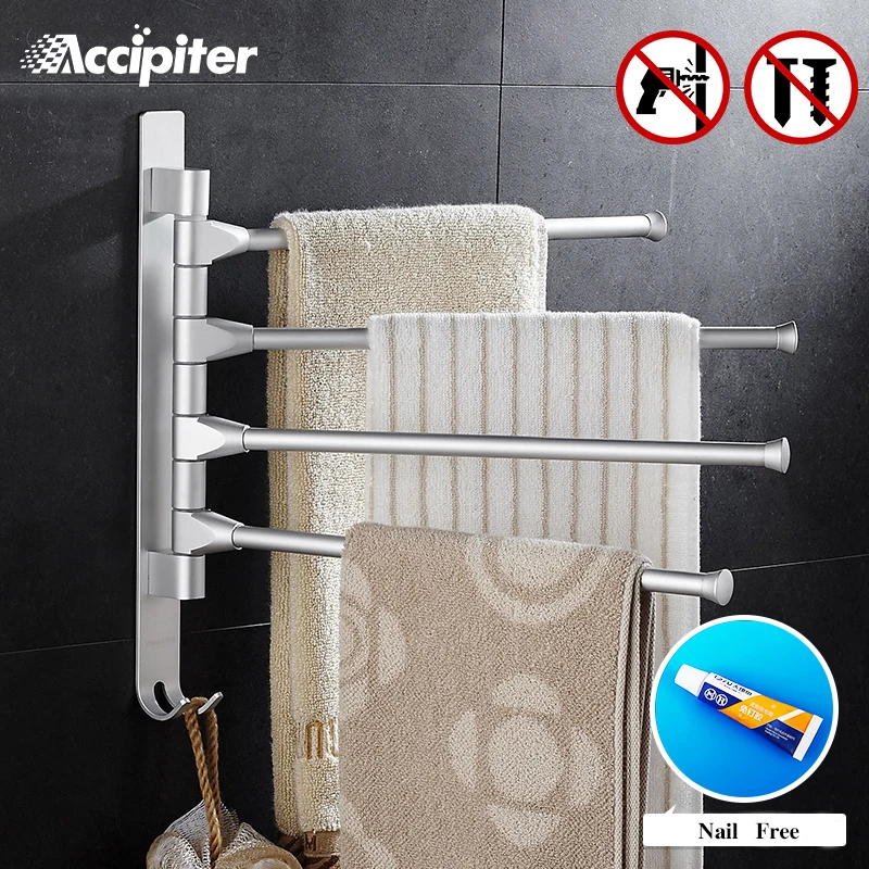 Nail-Free-30CM-Towel-Rack-Multi-Arms-Towel-Hanging-with-Hooks-Bathroom-Towel-Rack-Movable-Towel