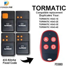 TORMATIC 433 mhz дистанционного дубликатор TORMATIC HS43-1E HS43-2E HS43-3E HS43-4E ворота гаража дистанционного передатчика фиксированный код