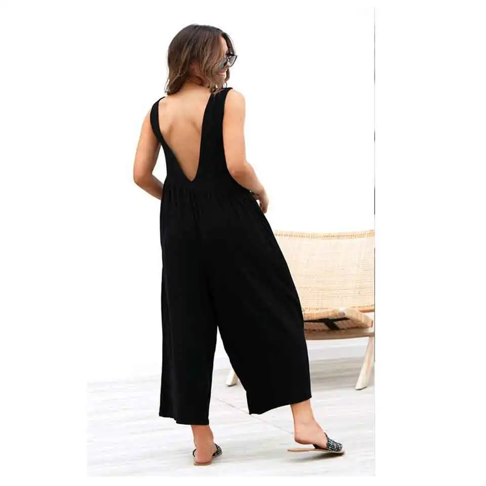 Casual Jumpsuit Women Clothing 2019 Long Sleeve Office Ladies Belted Jumpsuits (4)