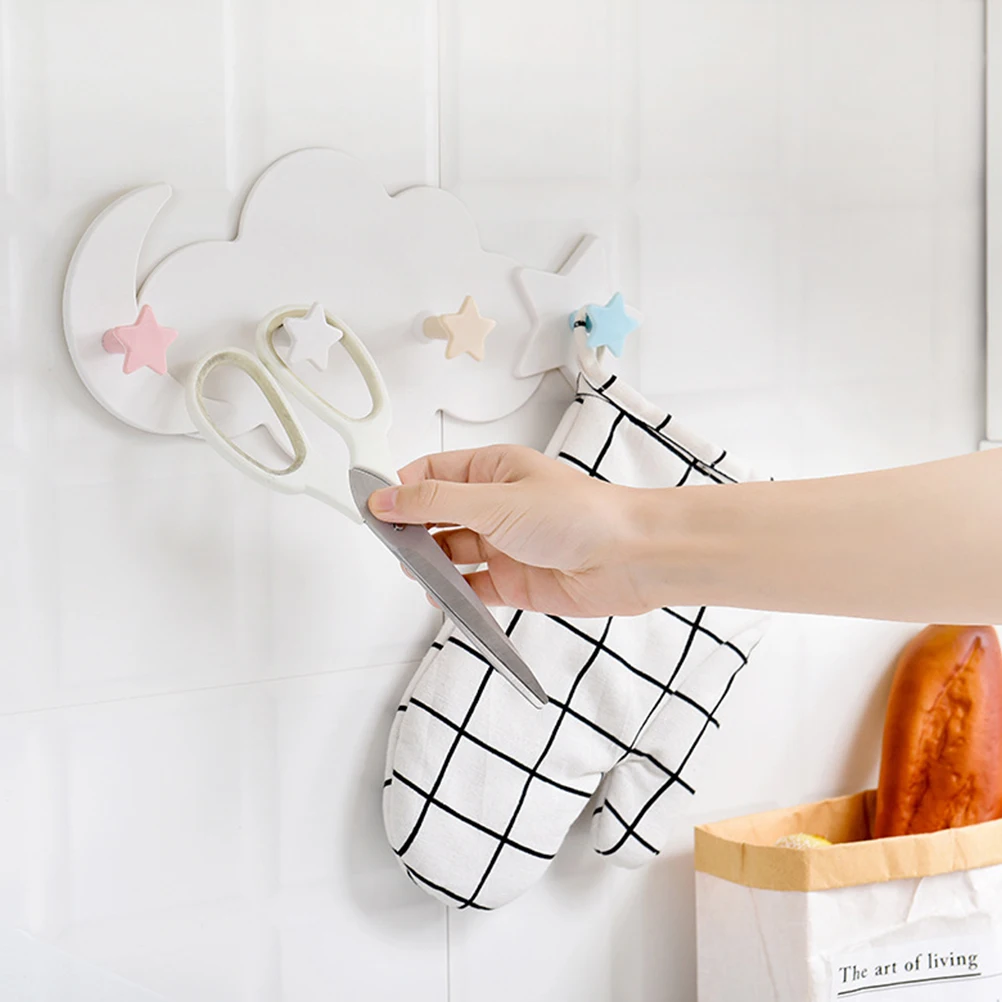Настенные крючки DIY настенные Стикеры креативные наклейки на стену с облаком