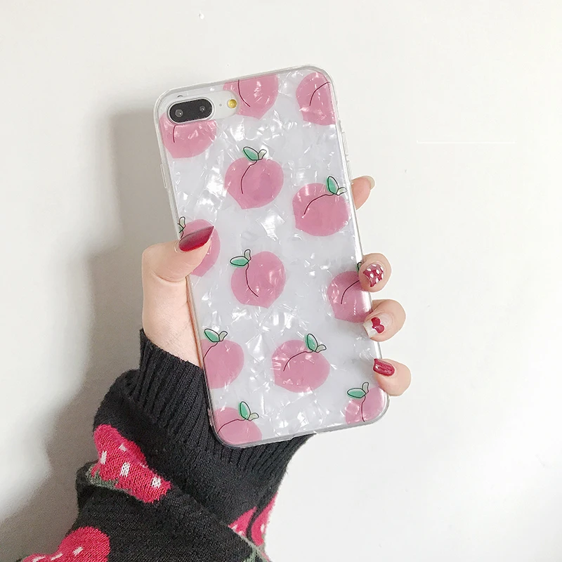 GlamPhoneCase Fritillary розовый персиковый чехол для iPhone X XS Max XR мягкий TPU чехол для iPhone 7 8 6 6s Plus чехол Coque Funda