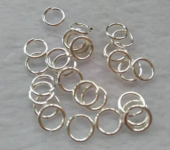 

7mm 50pcs Loop Locks, Stearing silver Brass - Jumpring connector ring