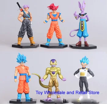 

6PCS/LOT 14cm Japan Anime Dragon Ball Z Action Figures Dragon Ball SON GOKU Great Saiyaman Anime Figure Brinquedos Free shipping