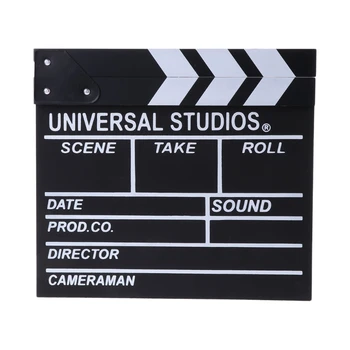 

SIV Hot HOLLYWOOD Movie Scene Video Film Black Director's Clapper Board Wooden Clapboard Tool