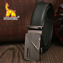 SVONTIESK ZD016 NEW% Cowhide Leather Men’s Belt Automatic Buckle Business Pants High Quality Belt Free Shipping