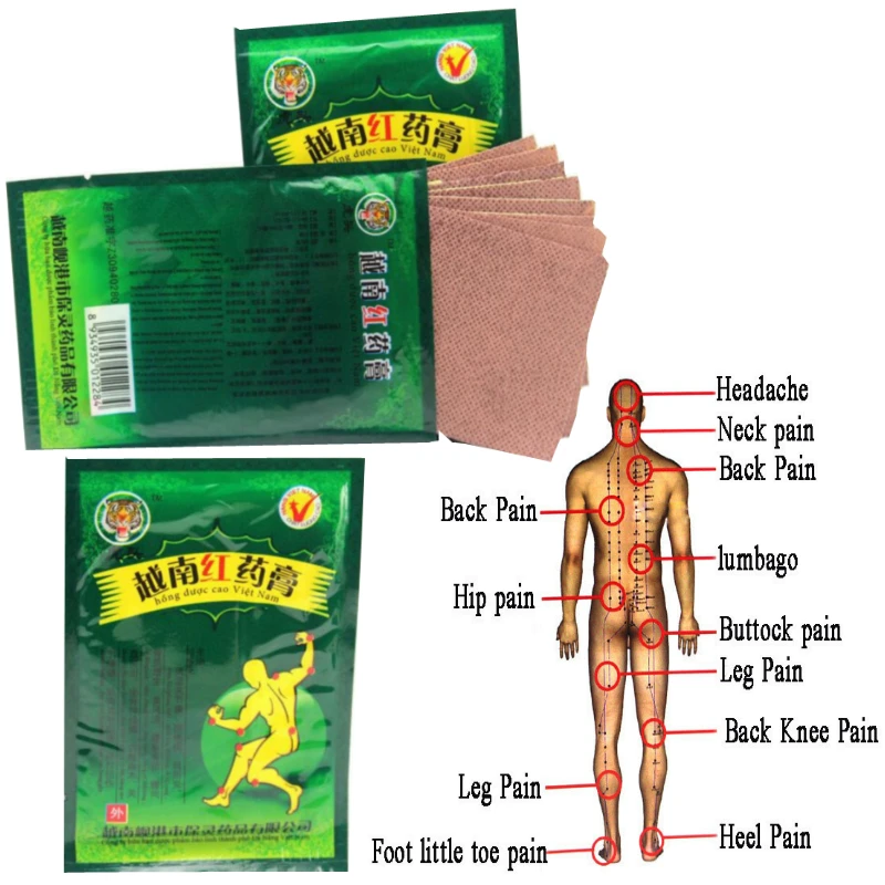 

48pcs Pain Relief Vietnam Red Tiger Balm Plaster Treatment Medical Arthritis Pain Stiff Shoulder Joint Patch Relief Rheumatoid