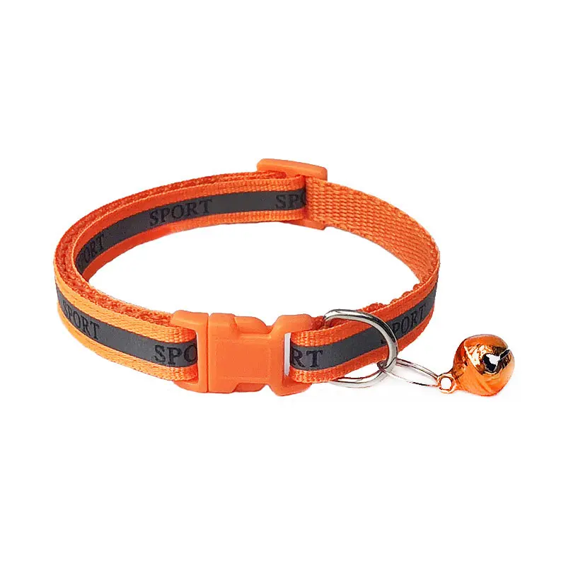 Transport Chat Reflective Collar Collar Cat Pet Cat Collar With Bell Solid Nylon Pet Collar Safe Kitten Cat Nylon Breakaway Transport Chat Reflective Collar Collar Cat Pet Cat Collar With Bell Solid Nylon Pet Collar Safe Kitten Cat Nylon Breakaway