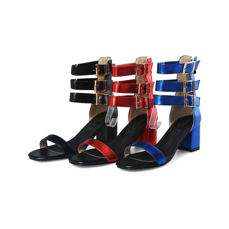 Boucle Plus Sandales Taille 33 Chaussures Carré Morazora Rouge Robe vmnN8w0