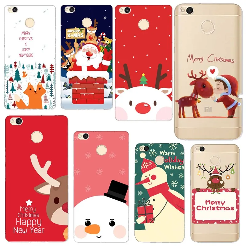 For Xiomi Mi A1 Redmi 4A Case Cartoon Xiaomi 5A 4X Note 4 5 Capa Christmas Santa Elk Soft Cases Phone Cover |