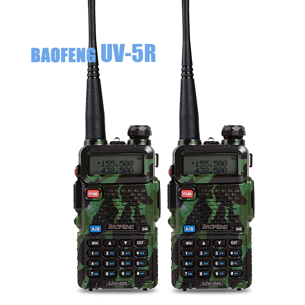 2 шт./лот Baofeng УФ 5R Walkie Talkie Портативный радио UHF & VHF UV-5R 136-174 мГц и 400-520 мГц 5 Вт двухстороннее радио housin г