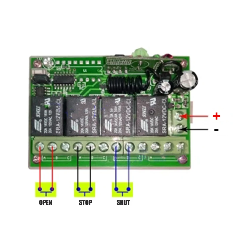 12V 200m 433MHZ Wireless Gate Door Remote Control Switch with Receiver Transmitter Opener