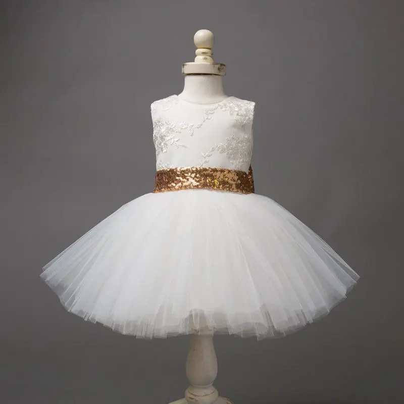 Платье; летнее платье для девочек; коллекция года; Брендовые вечерние костюмы принцессы с блестками и открытой спиной для подростков; детская одежда; цвет розовый, белый, От 0 до 10 лет - Цвет: Белый