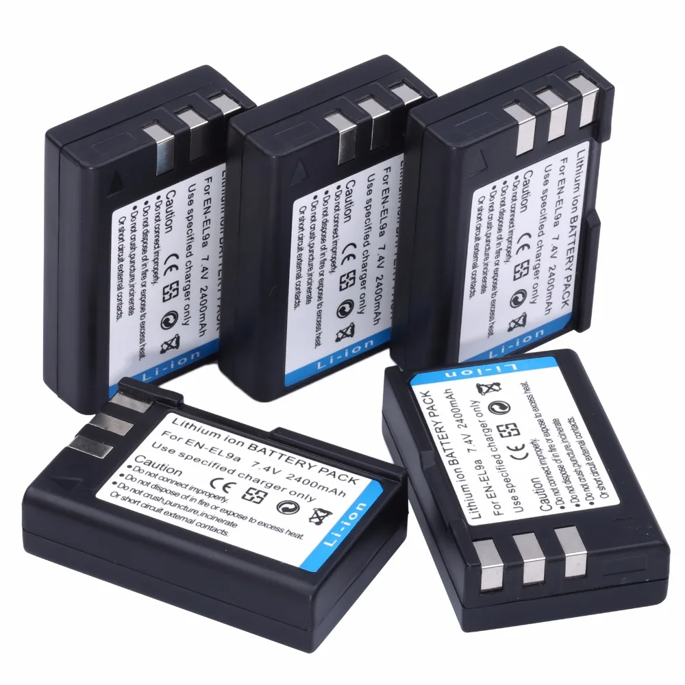 HIBTY 5PCS EN EL9 EN EL9 ENEL9 Camera Rechargeable Battery for Nikon