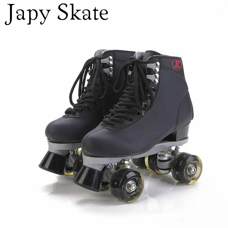 

Japy Skate Double Roller Skates With Black Led Lighting Wheels Unisex 4 Wheels Skates Two Line Roller Skate Adult Patine