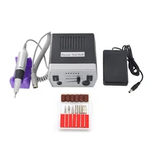 Черная электрическая дрель для дизайна ногтей профессиональная маникюрная машина оборудование для ногтей для гель-лака, резьбы, шлифовки, гравировки