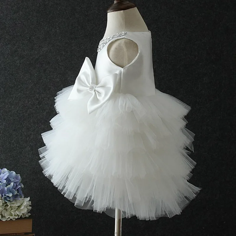 Европа и США, новинка, Лето-Осень-зима г., платье кружевное платье принцессы с цветочным рисунком для девочек Детская Свадебная юбка-пачка с бантом