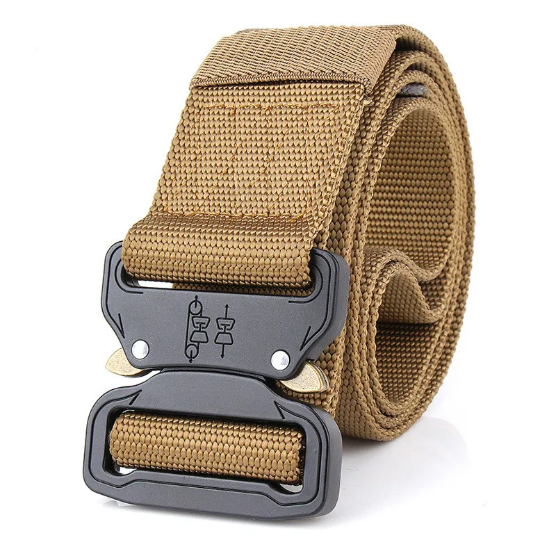 Nylon military tactical belt 4.5CM*125CM Metal insert buckle unisex