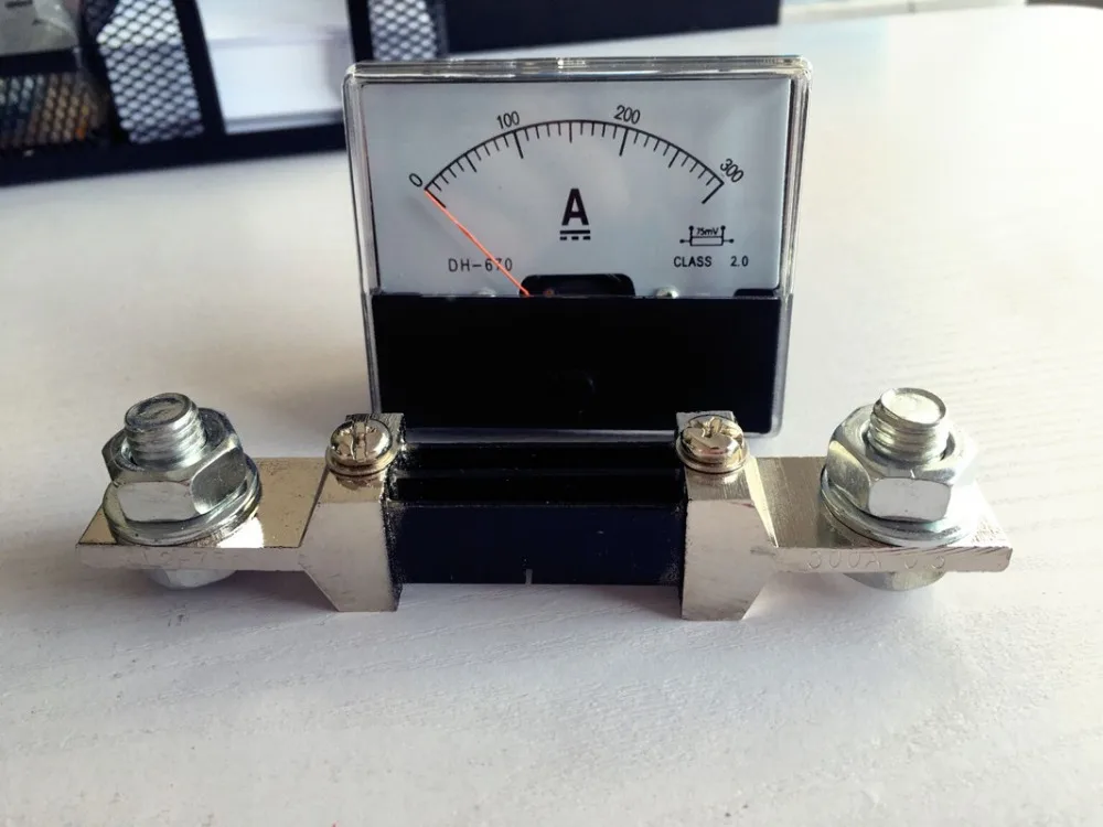 Pointer Analoge Amp Panel Meter Huidige Ammeter DC 0 300A 300A met