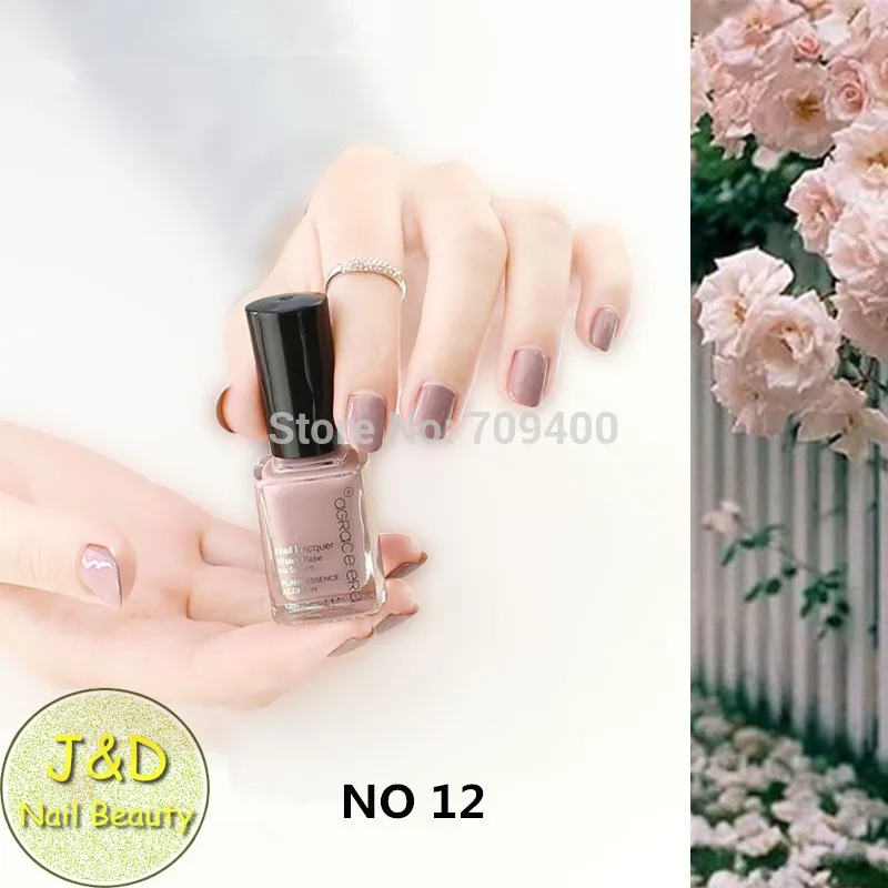 

FOREVERJASMINE 10PCS Rosy Brown Nail Polish Peach puff Nail Varnish 12ml Nude Pink Nail Lacquer Nontoxic Peel Off Nail Painting