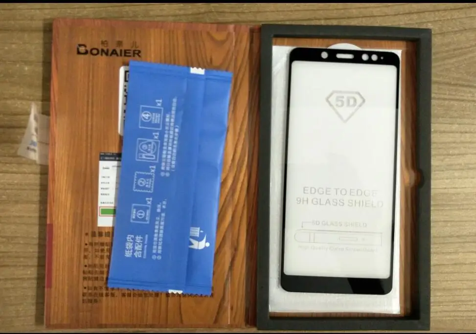

Bonaier 2pcs 2.5D Full Glue& Full Cover Tempered Glass For Huawei P Smart Dual SIM Screen Protector For Huawei enjoy 7S