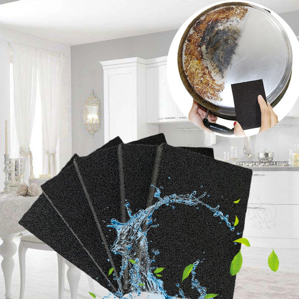 

5/10 Pcs 10*7*6 Cm Black Melamine Sponge Magic Sponge Eraser for Kitchen Office Bathroom Clean Accessory/Dish Cleaning Nano