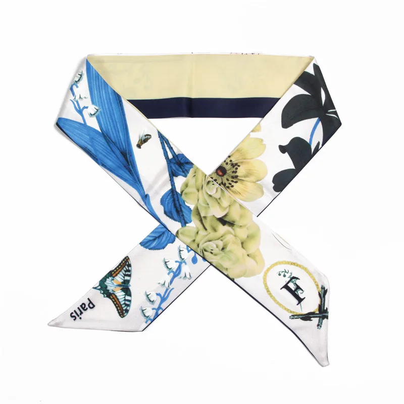 Бренд Yilian, 26 букв, шарф, дизайн, принт, женский шелковый шарф, модная повязка на голову, маленькая сумка для галстука, обтягивающий шарф с созвездием, SC197 - Цвет: F