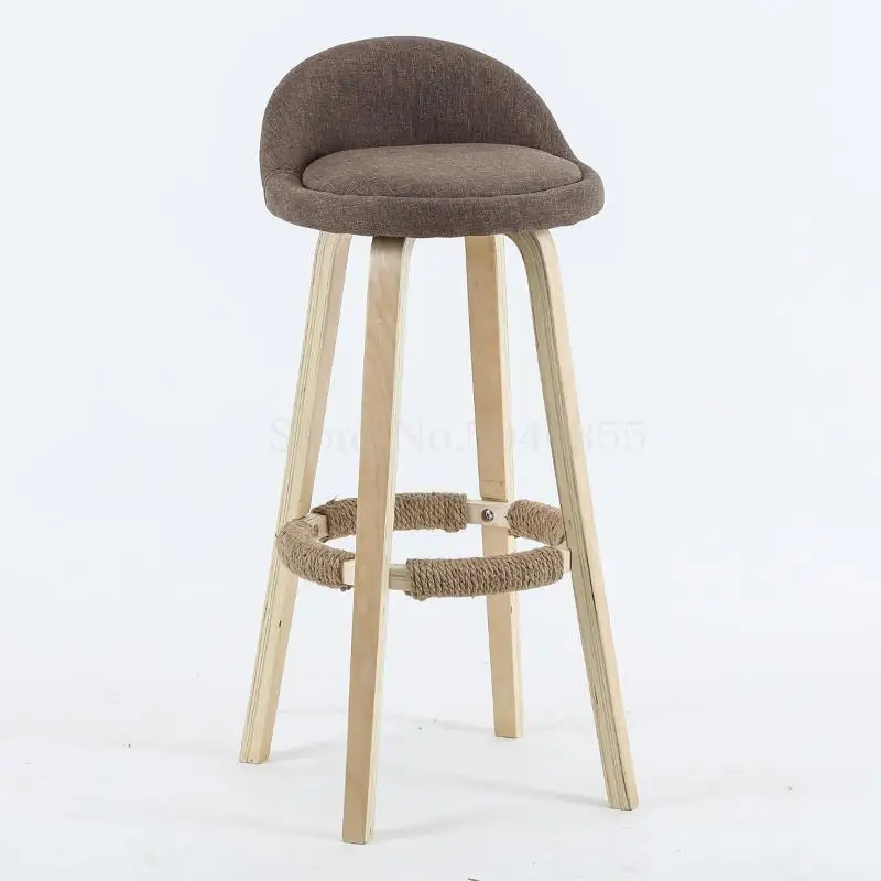 Офисный стул, современный минималистичный барный стул, домашний высокий стул из твердой древесины, модный барный стул, высокий стул, стул на стойке - Цвет: unit cm 4