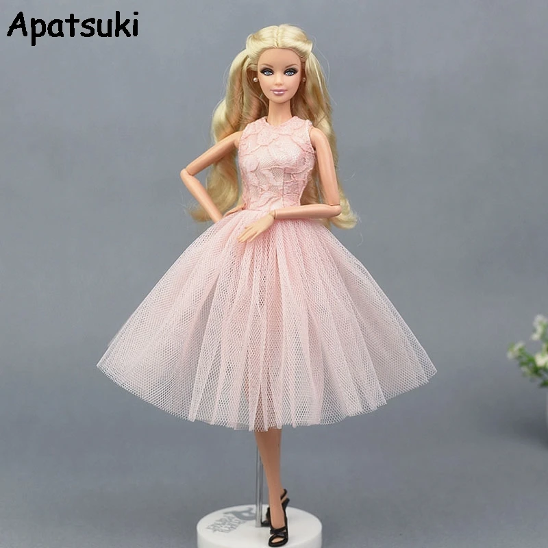 Pink Doll Accessories Cute Dancing Costume Ballet Dress For Barbie Doll Clothes Sundress Vest Skirt Clothes For Barbie Doll Toy