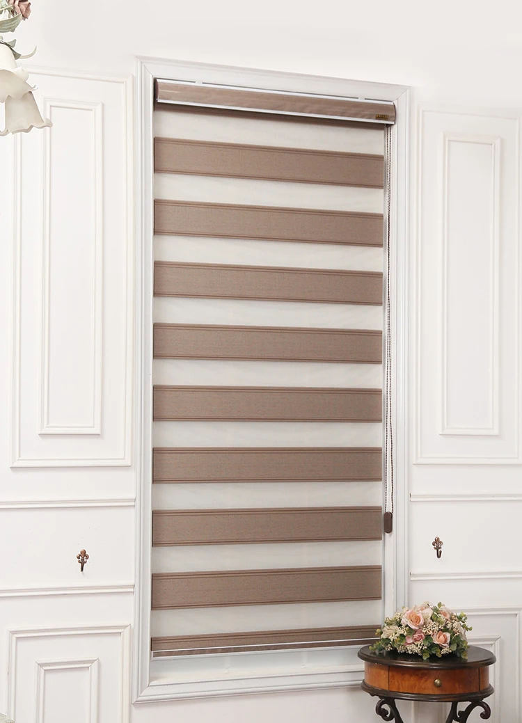

Free shipping high quality 4 colors blackout zebra roller shades for living room window