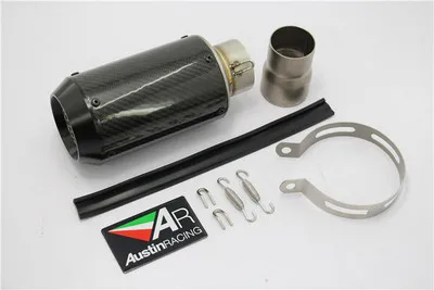 

Inlet inner Diameter 60MM (2.4) Universal Motorcycle AR Exhaust Pipe for BM*S1000R/KTM200 /R1/CBR650F/SC300/SC600/MT07