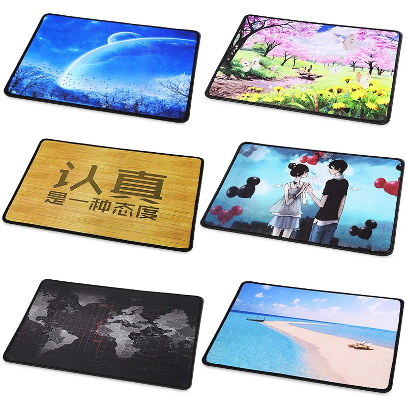 

26*21cm Rubber Washable Small S Size Customized Mouse Pad Computer Game MousePad Fabric Mouse Mat Home and Office Mouse Pad