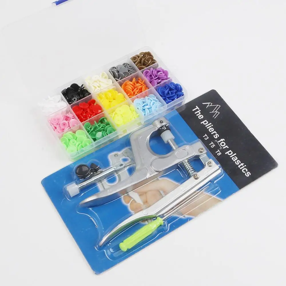T5 12 мм плоскогубцы металлический инструмент цветной пресс пластиковая Смола кнопочные пуговицы наборы крепеж для рукоделия для детской ткани Кнопка машинное шитье инструменты - Цвет: style-03 150set