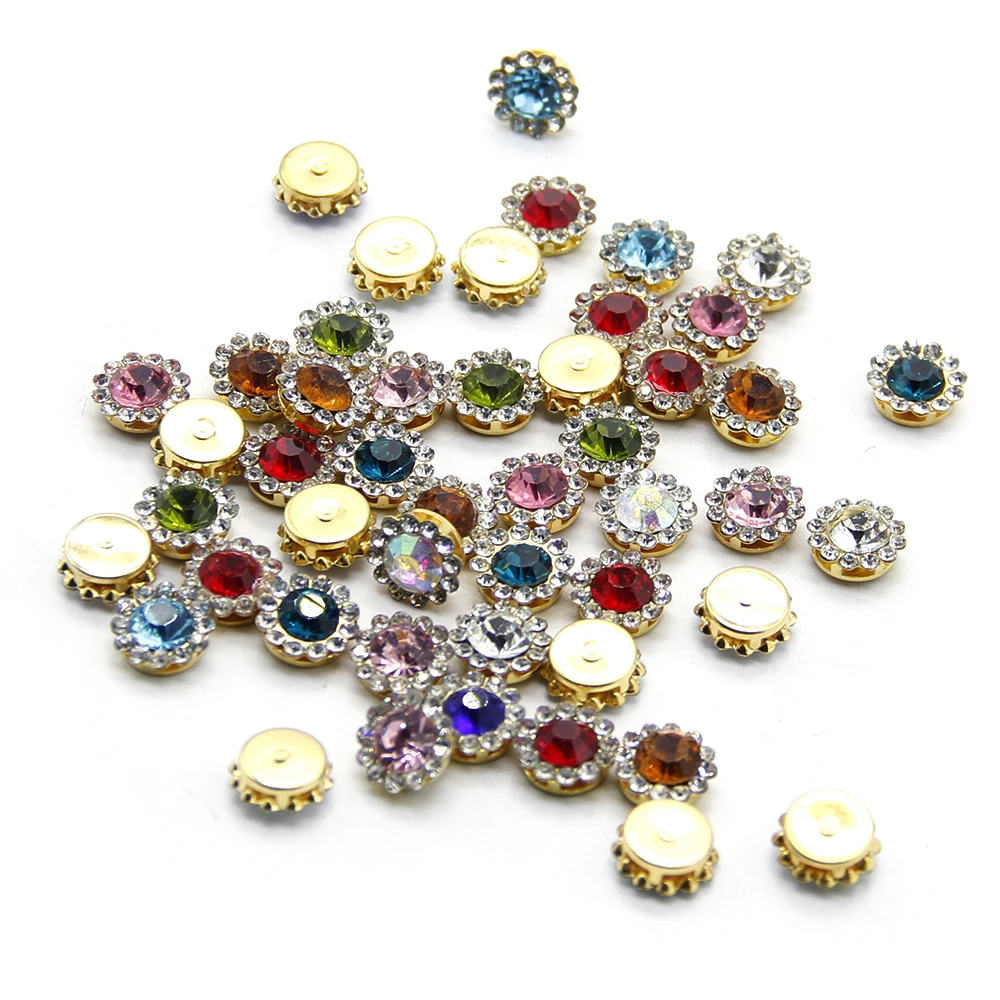 

David accessories 50 Pcs Round Jewelry Beads Rhinestones, DIY Handmade Materials Decoration Jewelry Making Party,50Yc5609