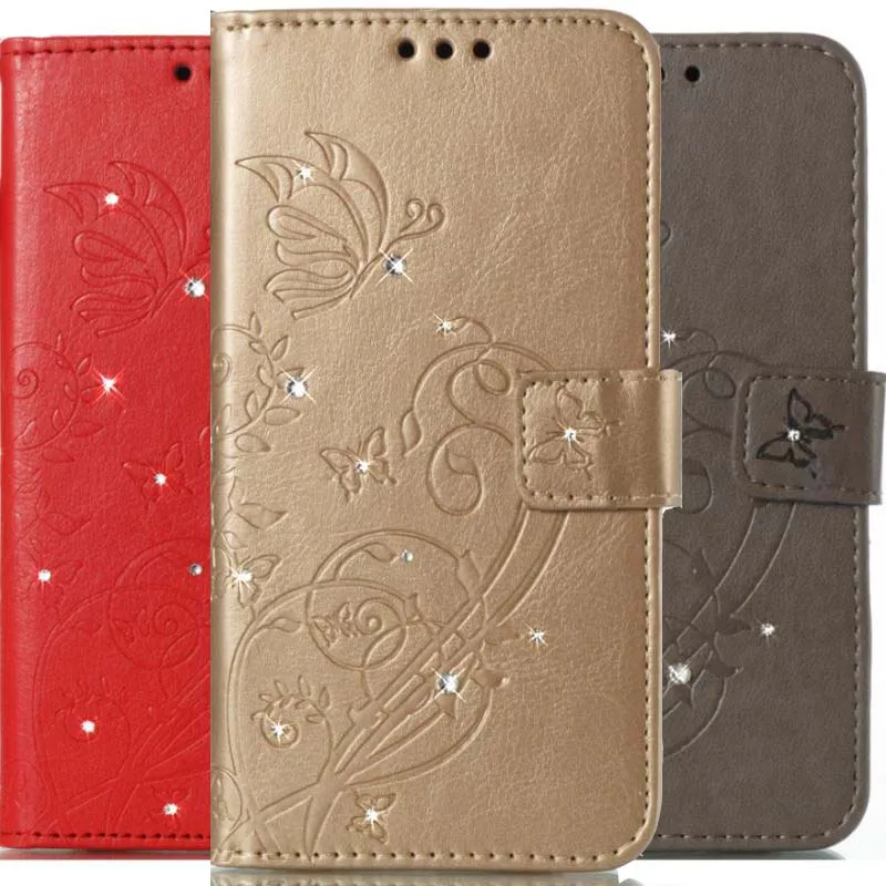 

Bling Diamond Case for Coque Samsung Galaxy S9 S8 A8 Plus 2018 S7 S6 Edge S5 S4 S3 Mini Capa Leather Filp Cover Fundas Etui P03Z