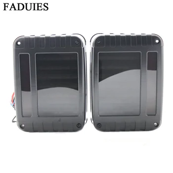 

FADUIES Smoked LED Tail Lights For Jeep Wrangler Taillights Reverse Light Turn Signal Lamp Daytime Running Lights DRL