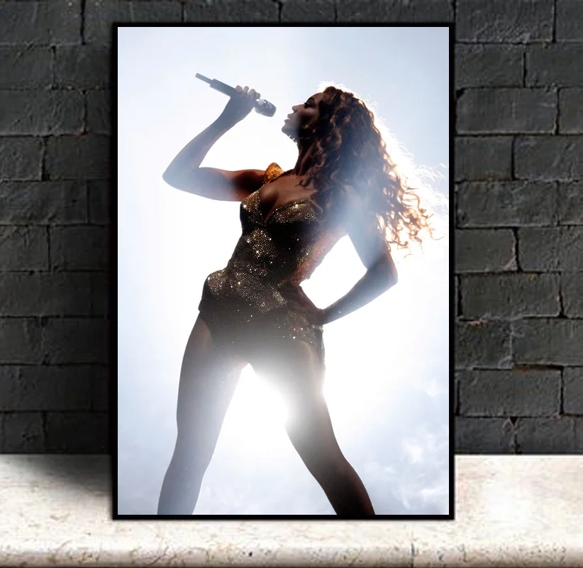 

Beyonce Poster Music Canvas Wall Art Picture for Living Room Home Decor