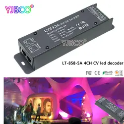 Светодиодный контроллер фирмы ltech контроллер LT-858-5A; 4CH контроллер dmx; DC12-24V вход; 5A * CH Max 20A выход для led lights