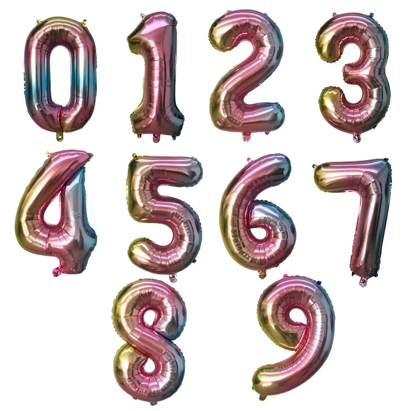 

MEIDDING 32inch Large 0-9 Number Balloons Birthday Party Digital Balloons Wedding Decoration 1st Birthday Party Decor Supplies