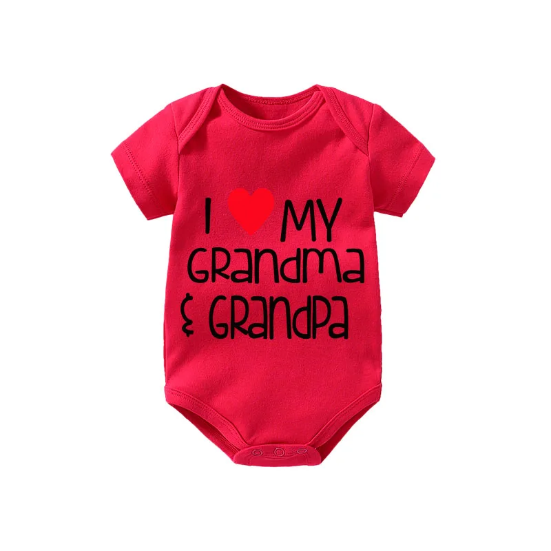I love my Grandma Ysculbutol, дизайн, модный, с надписью «I love my Grandma and Дедушка», боди для малышей, индивидуальная Одежда для маленьких мальчиков и девочек - Цвет: I love my Grandma