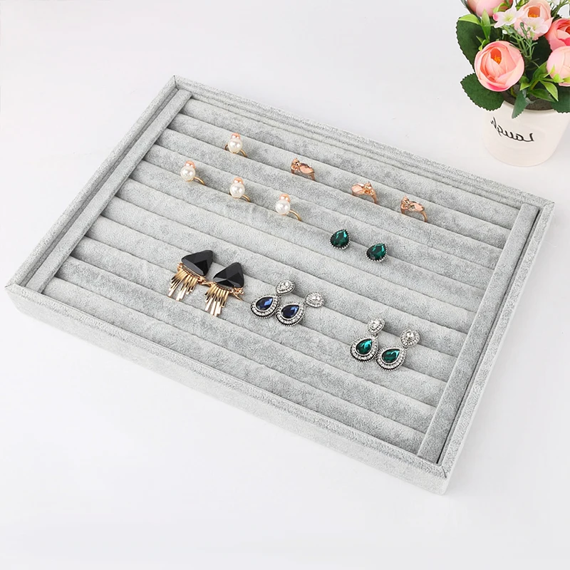  5 Style Jewelry Box Velvet Bracelet Earring Necklace Ring Bead Compartment Display Stand Holder Sto