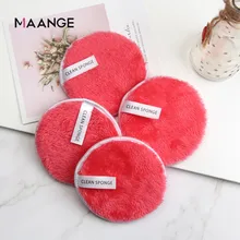 4 PC Soft Microfiber Makeup Remover Towel Face Cleaner Plush Puff Reusable Cleansing Cloth Pads Foundation Face Skin Care Tools