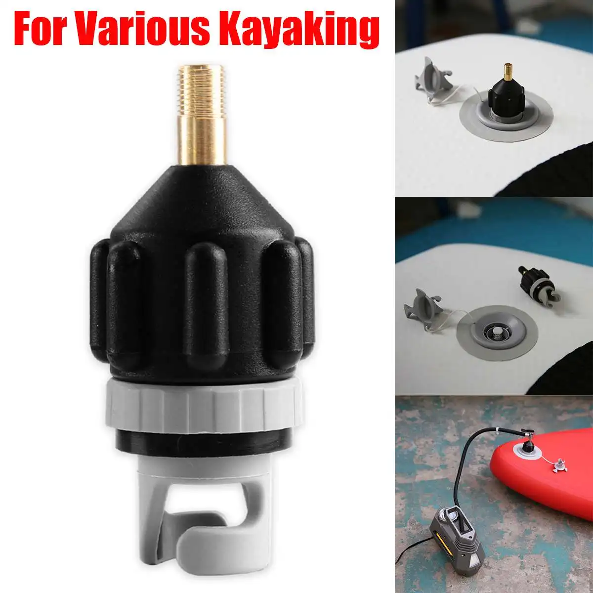 

Conventional Rowing Boat Air Valve Adaptor Sup Board Kayak Pump Adaptor Inflatable Air Valve Attachment Kayak Accessory Parts