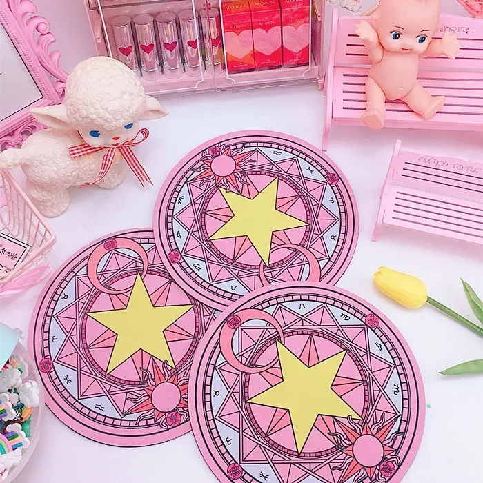 Sakura Cardcaptor Doge Humor забавный коврик для мыши с улыбающимся лицом магический приятный