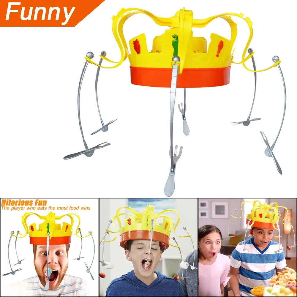 

Baby Toys Novel Chow Crown Game Musical Spinning Crown Snacks Food Party Family Game Toy Funny Toys For Girl Boy