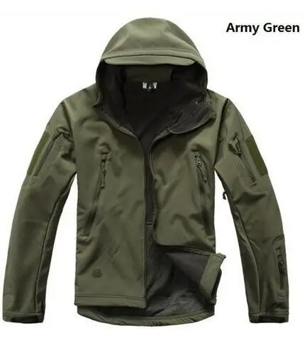 TAD5.0 мягкая оболочка Открытый водонепроницаемый софтшелл куртка охота ветровка лыжное пальто Туризм дождь Кемпинг Рыбалка тактическая одежда - Цвет: Army green