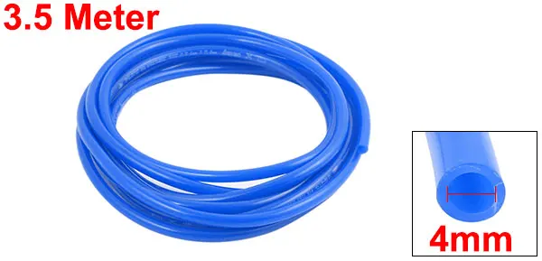 4mm x 6mm Pneumatic Air Compressor Tubing PU Hose Tube Pipe 3.5 meter Blue