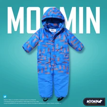 Moomin/ Новое поступление; детский зимний комбинезон; водонепроницаемый Зимний комбинезон на молнии для мальчиков; теплый свободный зимний комбинезон с геометрическим рисунком
