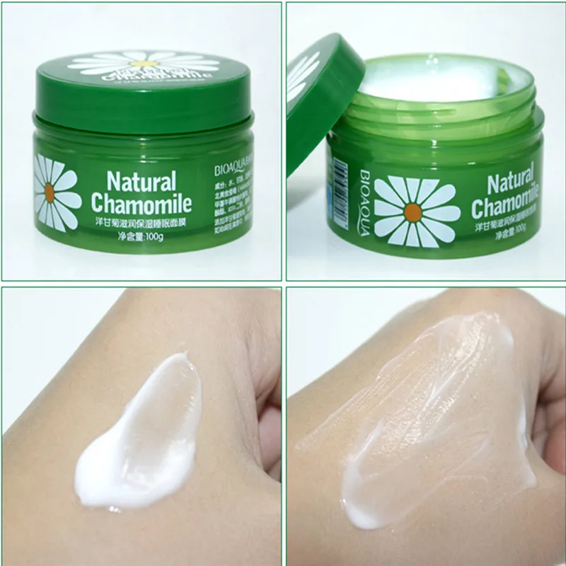 BIOAQUA  Natural Chamomile Disposable Mask Cream Essence Deep Moisturizing Hydrating Whitening Essence Whole Face Care 1